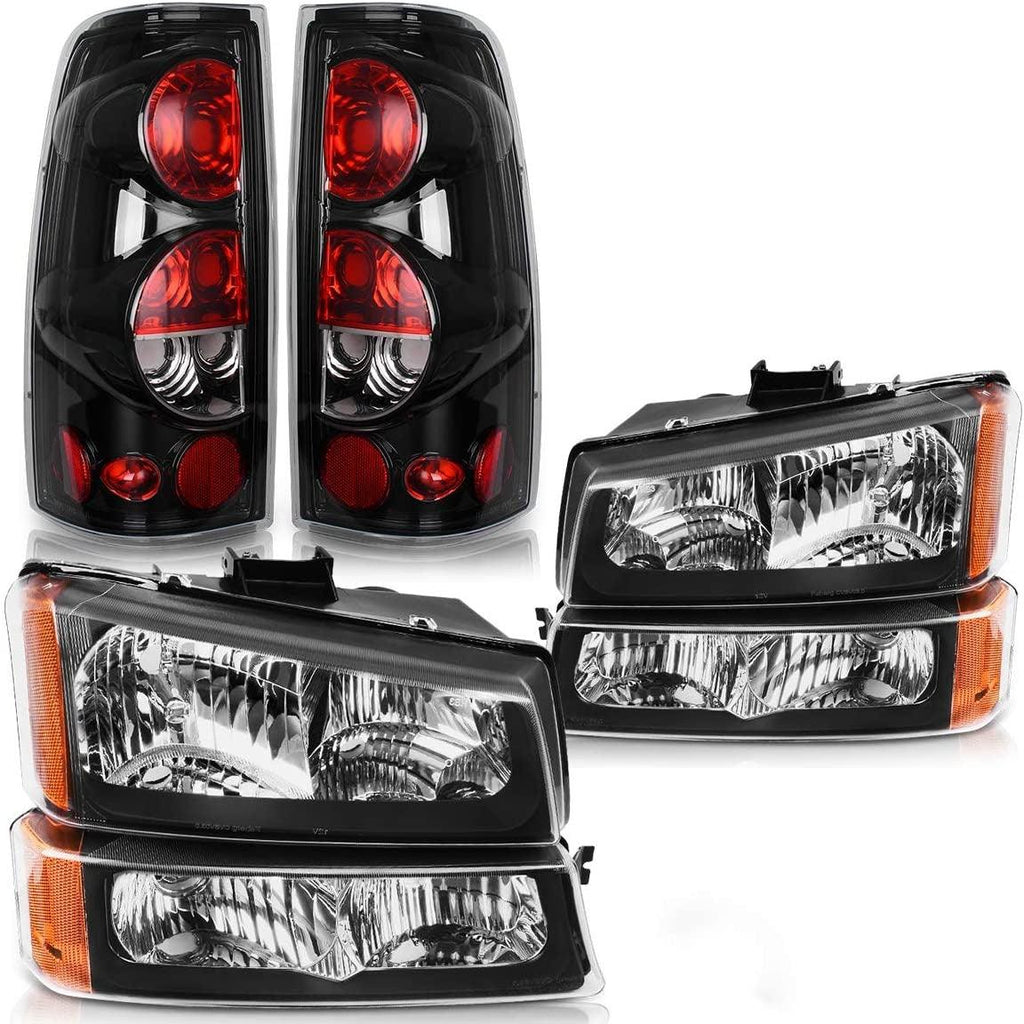 YITAMOTOR® 03-06 Chevy Silverado Headlights Tail Light Set Headlamp Assembly - YITAMotor