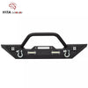 YITAMOTOR® for 1987-2006 Jeep Wrangler TJ YJ Steel Front Bumper w/ Winch Plate & Led Lights