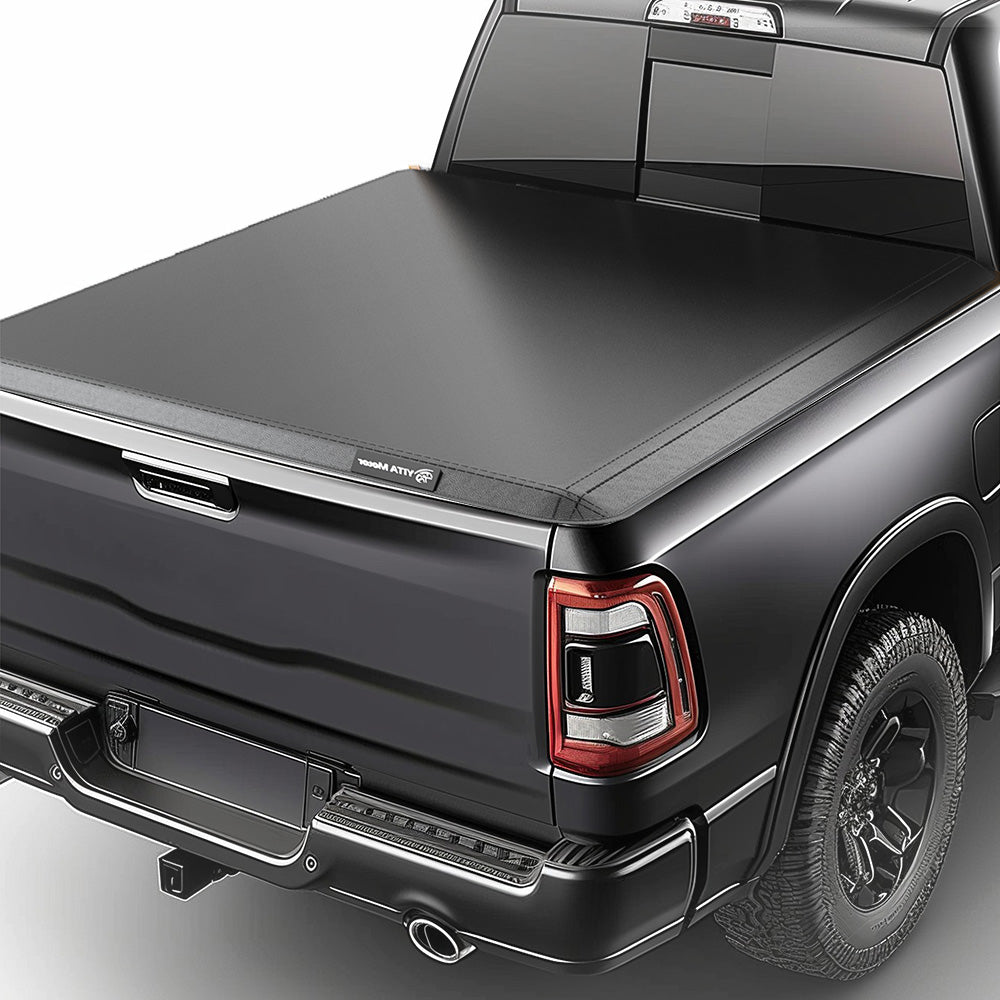 YITAMOTOR® Soft Tri-Fold Truck Bed Cover for 2002-2025 Ram 1500, 6.4 ft Fleetside Bed, No Rambox