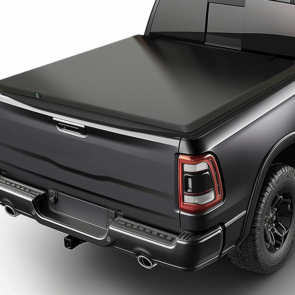 YITAMOTOR® Soft Tri-fold Truck Bed Tonneau Cover Compatible with 2002-2025 Dodge Ram 1500 (Classic & New), 2003-2024 Dodge Ram 2500 3500 6.4ft Bed Without Rambox