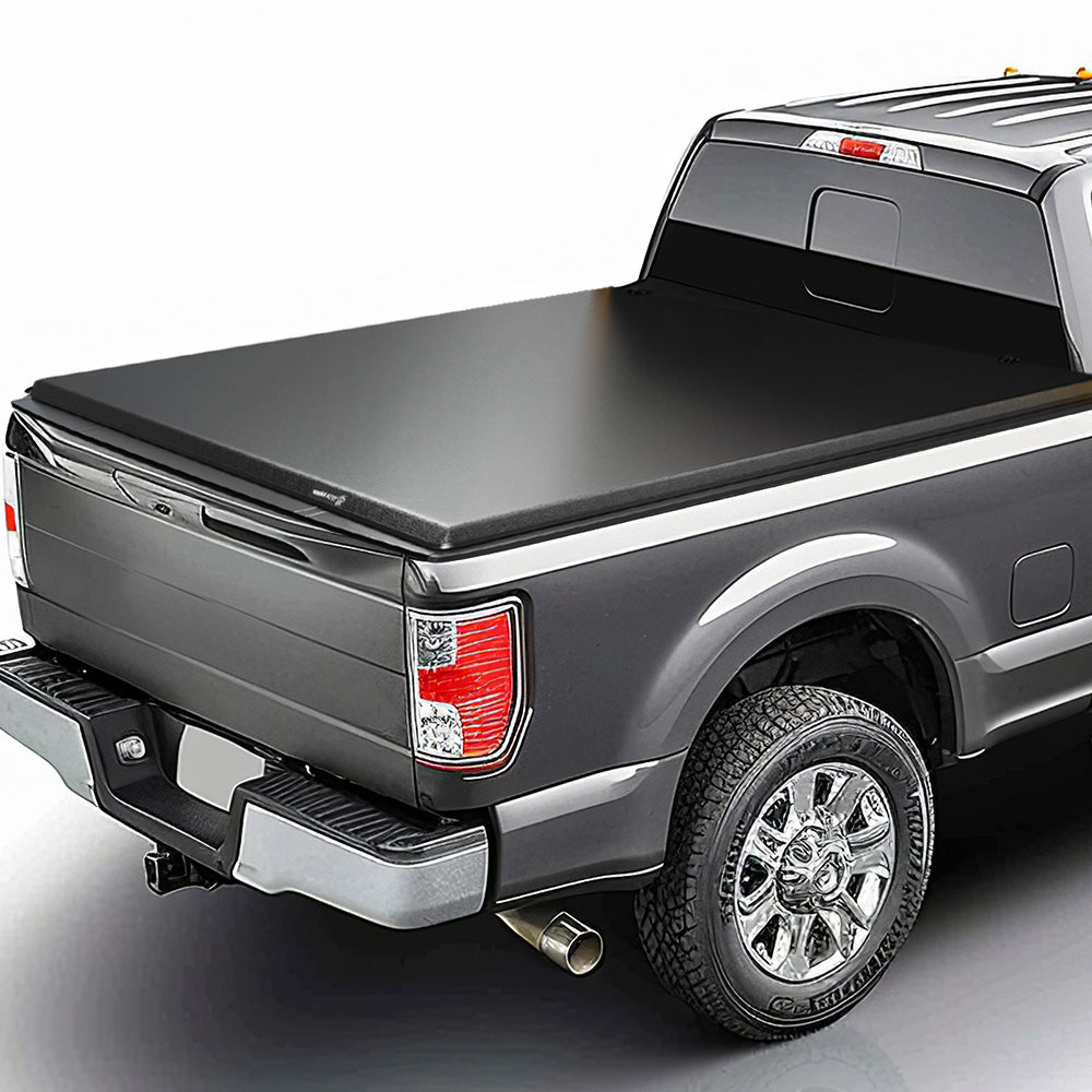 YITAMOTOR® Soft Tri-fold 1999-2024 Ford F-250 F-350 Super Duty, Styleside 6.75 ft Bed Truck Bed Tonneau Cover