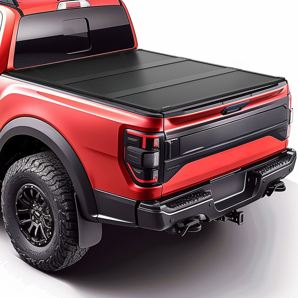 YITAMOTOR® FRP Hard Tri-fold Truck Bed Tonneau Cover Fits for Ford Ranger 2019 2020 2021 2022 2023 2024 5 ft Bed