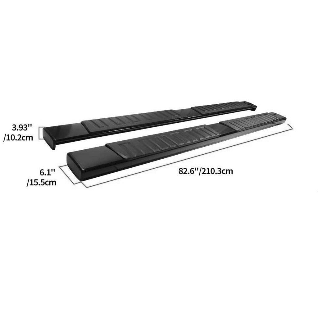 YITAMOTOR® 6" Running Boards for 07-18 Chevy Silverado/GMC Sierra 1500, 07-19 2500HD/3500HD Crew Cab Black Side Steps