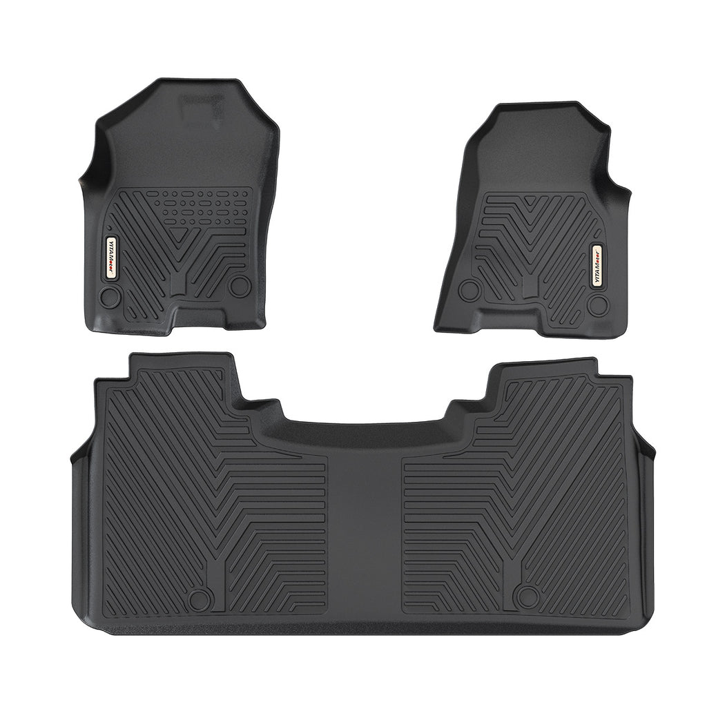 YITAMOTOR® Rubber Floor Mats for 2019-2025 Dodge Ram 1500 Crew Cab, 1st & 2nd Row Protection Liners