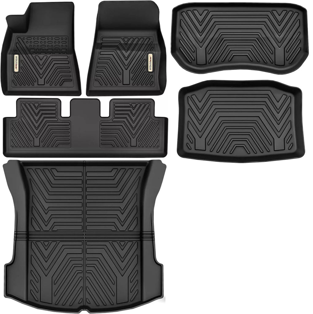 YITAMOTOR® Floor Mats & Cargo Liner Full Set for 2017-2024 Tesla Model 3 All Weather Carpet