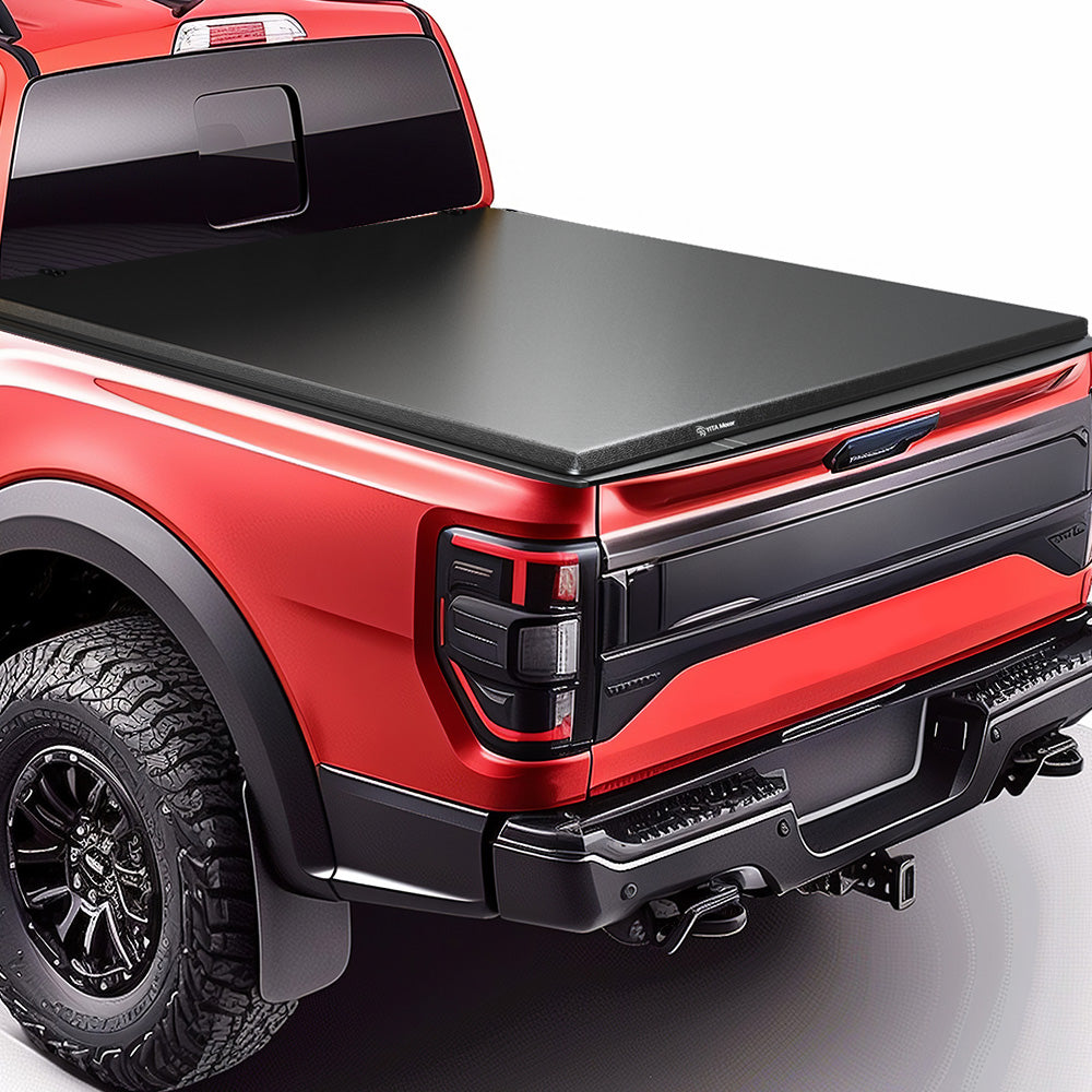 YITAMOTOR® 2015-2024 Ford F-150 Caja de 5.5 pies Cubierta suave para caja de camioneta triple plegable