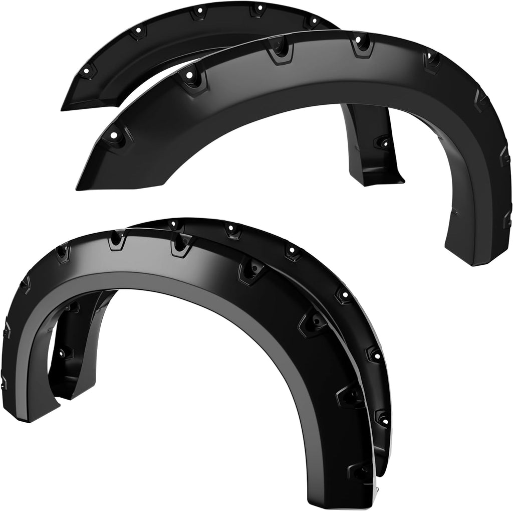 YITAMOTOR® 1999-2007 Ford F-250 F-350 Super Duty Pocket Rivet Style Fender Flares-4 Piece