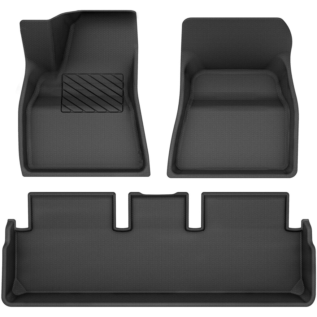 YITAMOTOR® Alfombrillas para Tesla Model 3 2020-2023 Revestimientos de Goma Impermeables para Todo Clima, 3 Piezas