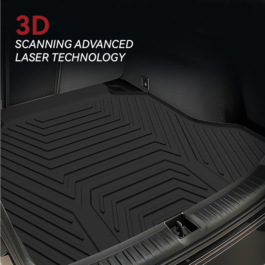 YITAMOTOR® Custom-Fit Black TPE Cargo Liner Floor Mats for 2012-2016 Honda CR-V, All-Weather Protection