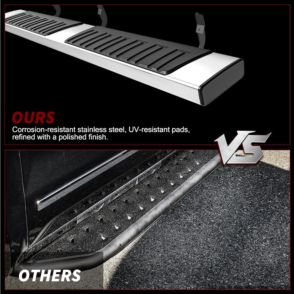 YITAMOTOR® 6" Steel Running Boards Nerf Bars for 2004-2024 Nissan Titan Crew Cab, Side Steps