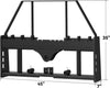 Accesorio de marco de horquilla para paletas de 4000 libras, marco de horquilla para paletas de dirección deslizante de 45" con receptor de enganche de 2" y mangas de lanza para cargadores, tractores, montaje de tacómetro rápido