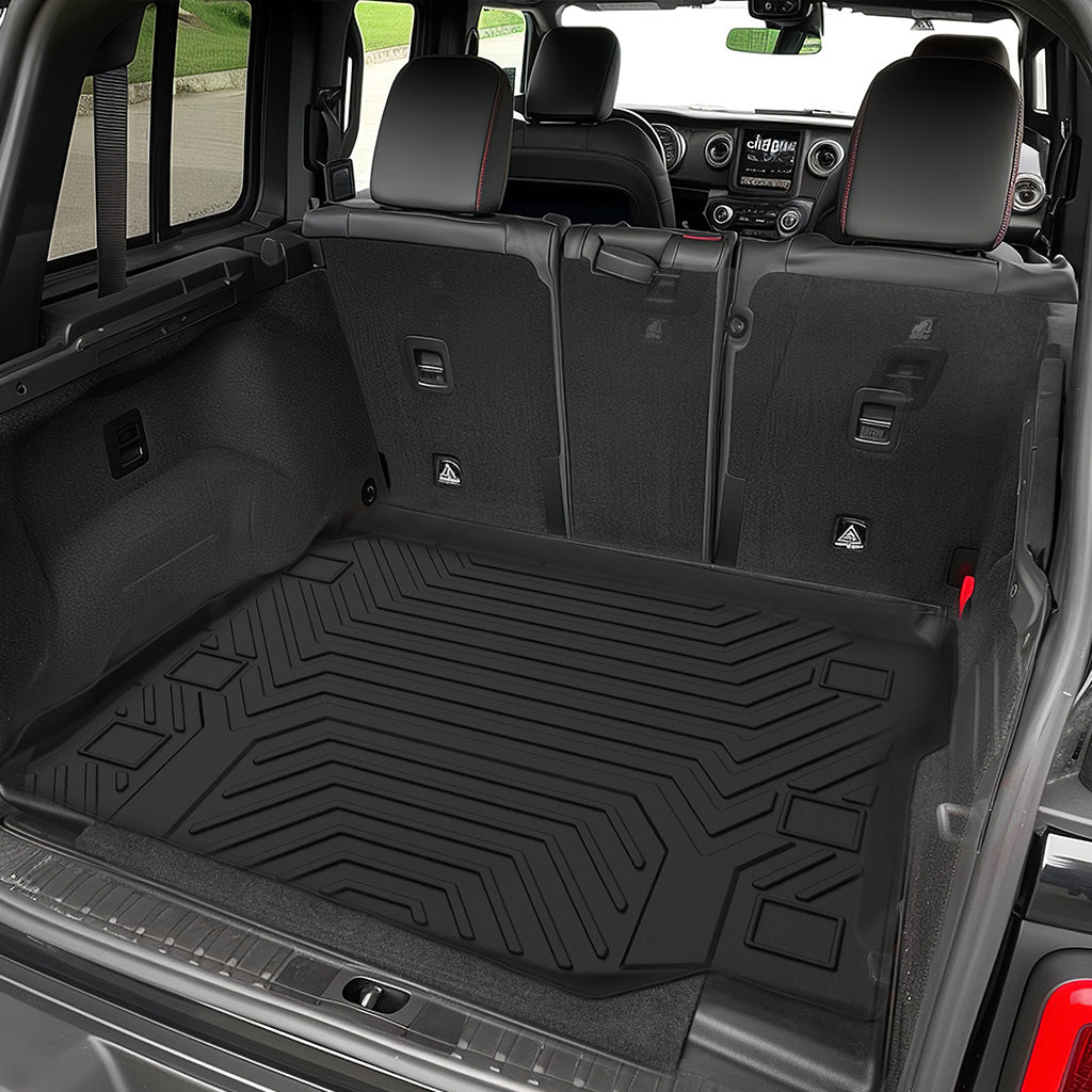 YITAMOTOR® 18-24 Jeep Wrangler JL Unlimited 4-Door Floor Mats, 1st & 2nd Row All Weather Protection Floor Liner