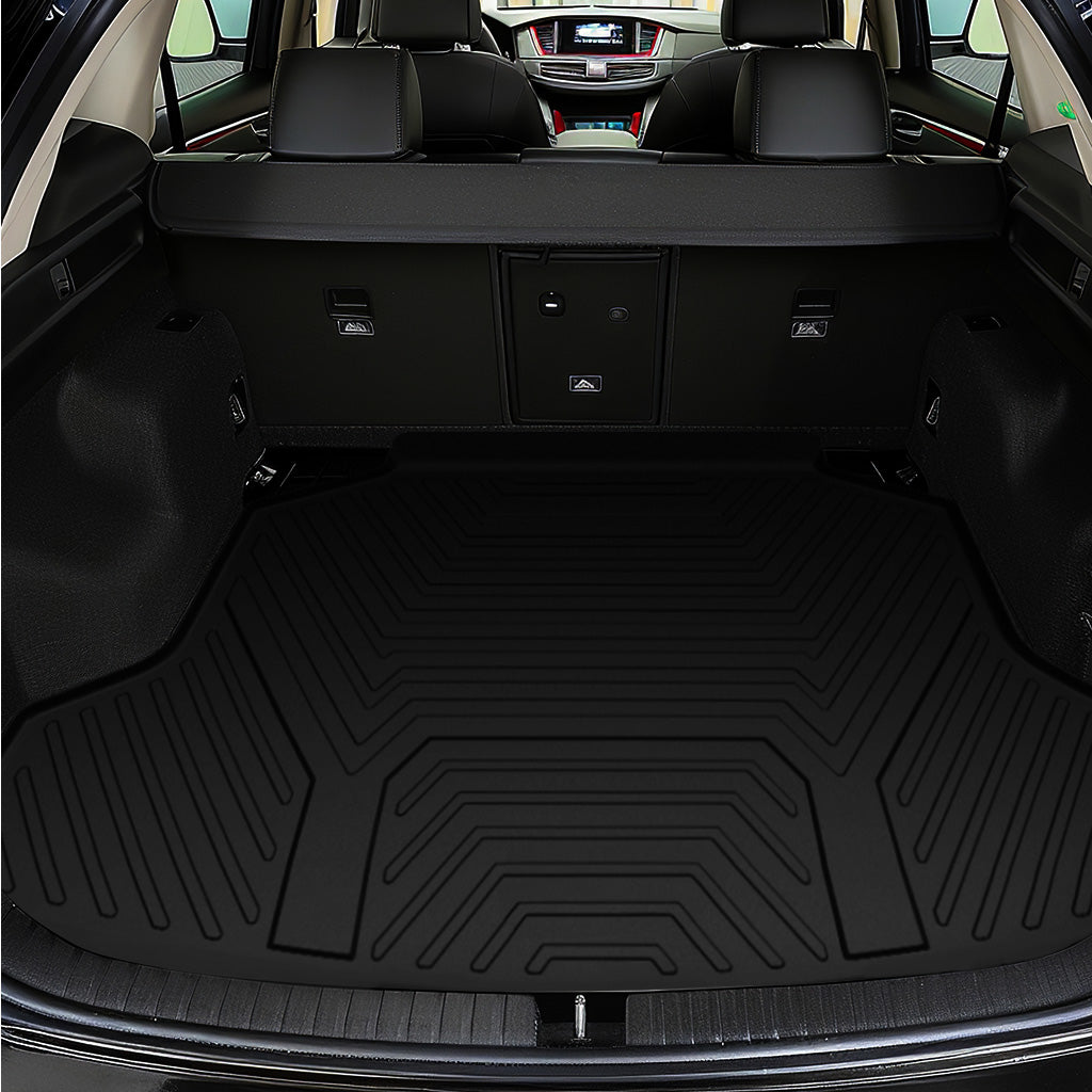 YITAMOTOR® Custom-Fit Black TPE All-Weather Cargo Trunk Mats for 2012-2016 Honda CR-V, Full Protection Liners