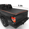 YITAMOTOR® Cubierta Tonneau suave de 5.5 pies con 3 pliegues para Ford F150 2015-2024 estilo tira reflectante