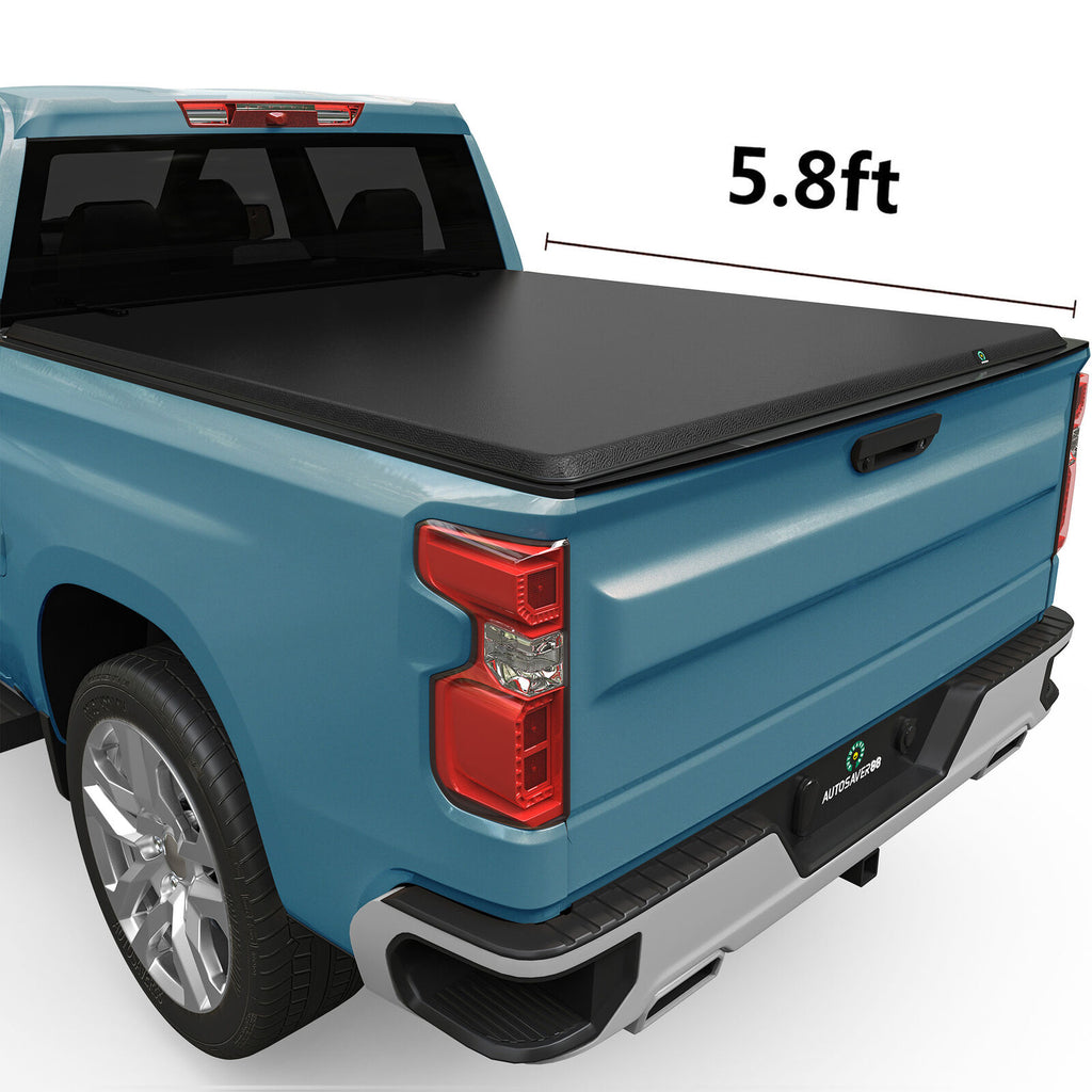 YITAMOTOR® Cubierta Tonneau suave enrollable de 5.8 pies para Chevrolet Silverado/GMC Sierra 1500 2019-2024