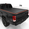 YITAMOTOR® 5 ft Tonneau Cover Soft Tri-fold for 2016-2023 Toyota Tacoma Reflective Strip Style