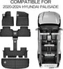 YITAMOTOR® Tapetes para Hyundai Palisade 2020-2024 con asientos individuales, ajuste personalizado para todo clima para Hyundai Palisade tapetes de 3 filas y revestimiento de carga detrás de la 3ra fila, negros