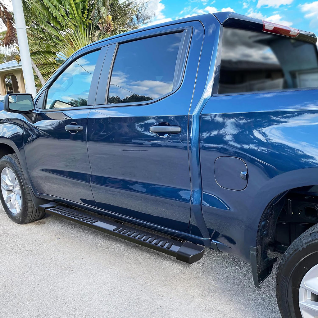 YITAMOTOR® 6 Inches Running Boards Compatible with 2007-2018 Chevy Silverado/GMC Sierra 1500 Crew Cab & 2007-2019 2500HD 3500HD Crew Cab Side Steps Textured Black Nerf Bars