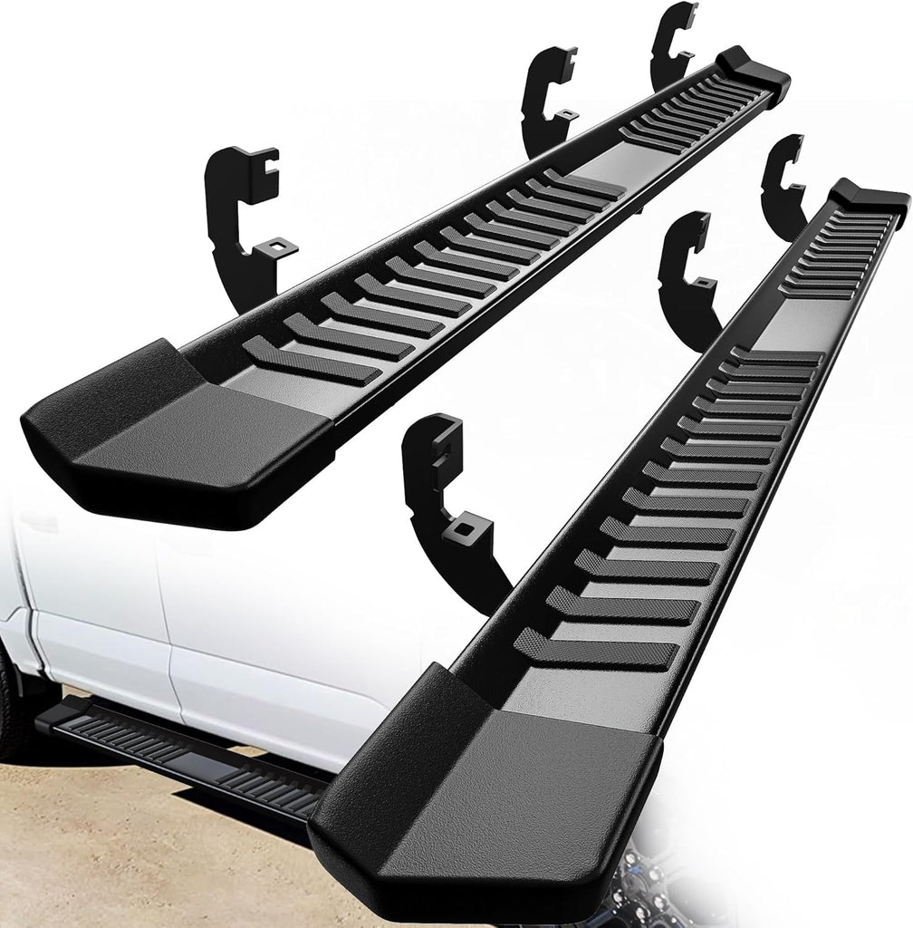 YITAMOTOR®  6 Inches Running Boards Compatible with 2019-2024 Chevy Silverado/GMC Sierra 1500 Crew Cab, 2020-2024 2500HD 3500HD Crew Cab Side Steps Textured Black Nerf Bars(Excl. 2019 1500 LD)