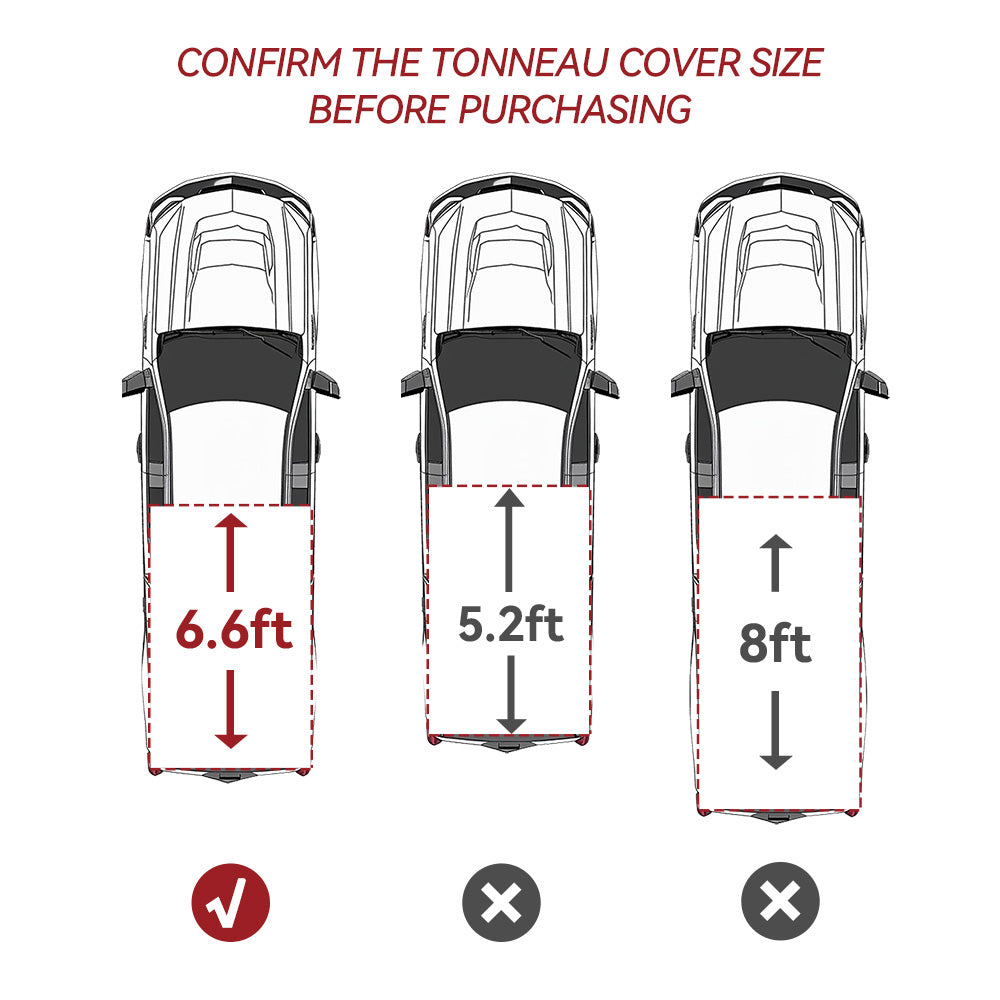 YITAMOTOR® Soft Tri-fold 2019-2024 Chevy Silverado/GMC Sierra 1500 Nuevo estilo de carrocería, cubierta tipo lona para caja de camioneta Fleetside de 6.6 pies