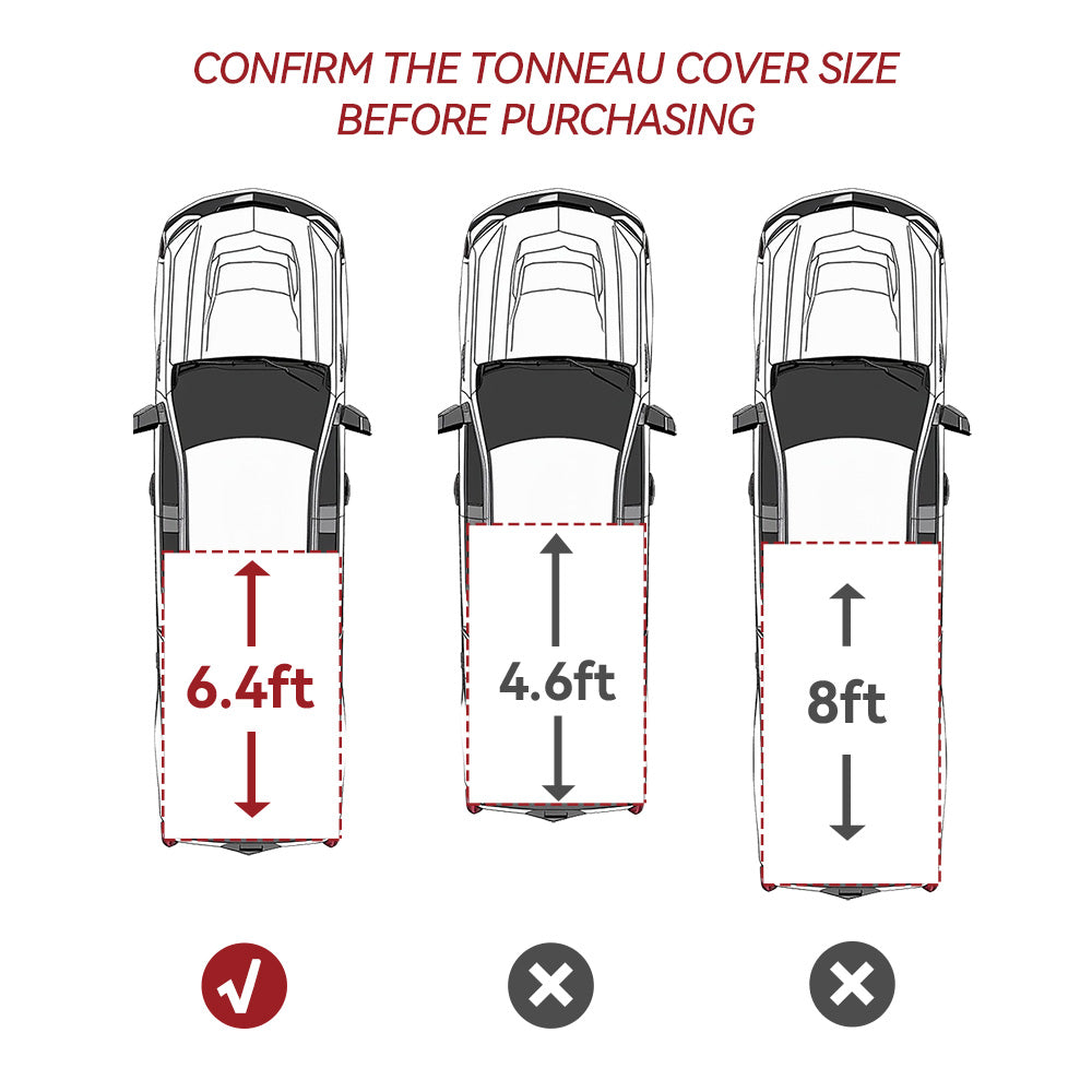 YITAMOTOR® Soft Tri-Fold Tonneau Cover for 2002-2025 Ram 1500, Fleetside 6.4 ft Bed Without Rambox