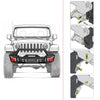 YITAMOTOR® Front Bumper Compatible with 2018-2024 Jeep Wrangler JL & Unlimited (2/4 Doors), 2020-2023 Gladiator JT w/Fog Light Holes & 2 x D-Rings & Winch Plate