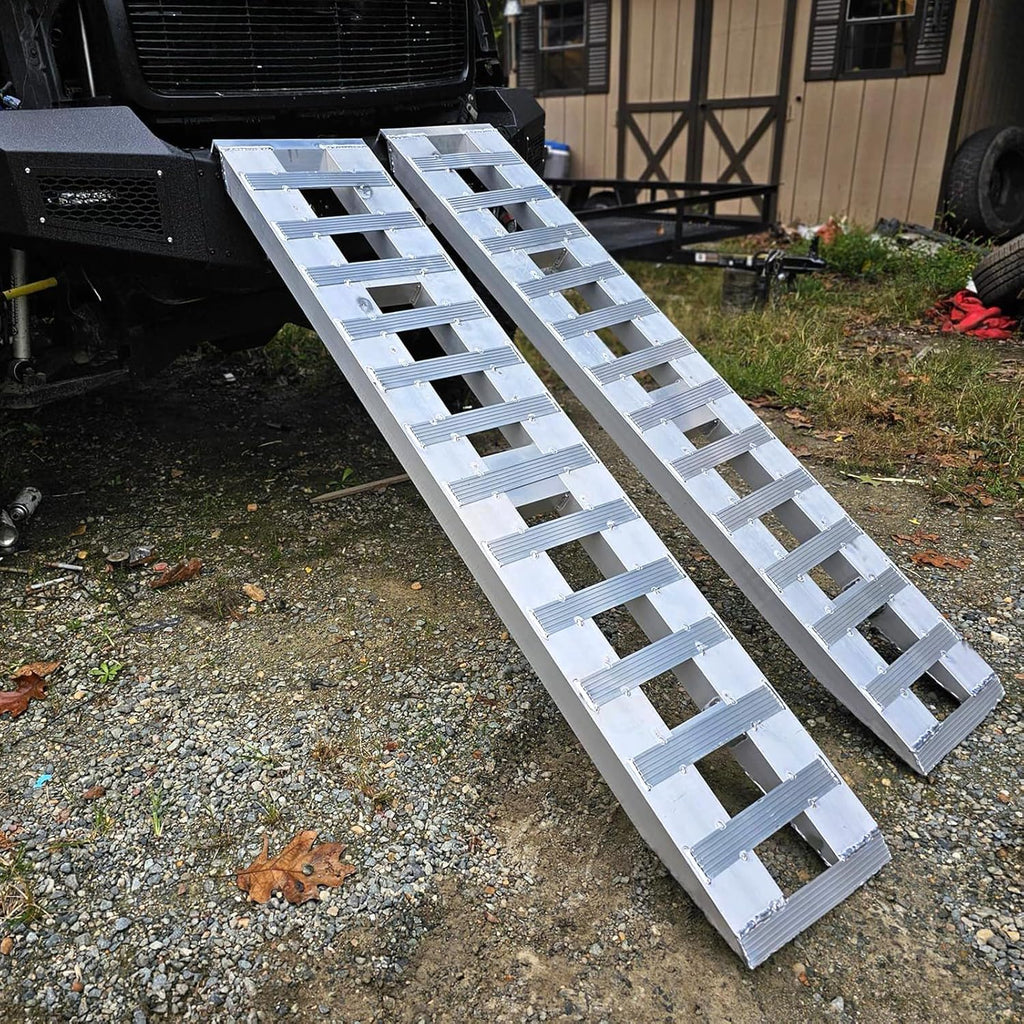 YITAMOTOR® 2pcs 6000lbs 84" x 14" Aluminum Trailer Ramps, Loading Ramps Car ATV Truck Auto Hauler Knife & Hook Ends