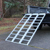 YITAMOTOR® Aluminum Tri-Fold Ramp with Treads, 1500 lbs ATV Ramp, Folding Loading Ramp with Load Strap for Motorcycle, Trailer, Tractor, Truck, ATV/UTV, Lawnmower, Snow Blower, 69" x 44", 1pc