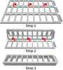YITAMOTOR® Aluminum Tri-Fold Ramp with Treads, 1500 lbs ATV Ramp, Folding Loading Ramp with Load Strap for Motorcycle, Trailer, Tractor, Truck, ATV/UTV, Lawnmower, Snow Blower, 69" x 44", 1pc