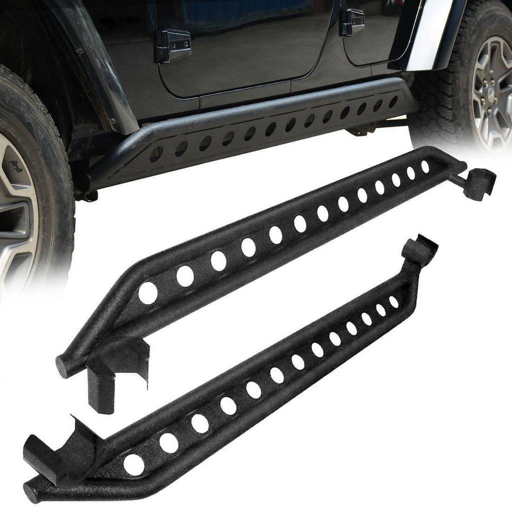 Estribo YITAMOTOR® para Jeep Wrangler JK 2007-2018 de 4 puertas (excluye 2018 JL) Barra Nerf de acero con escalón lateral