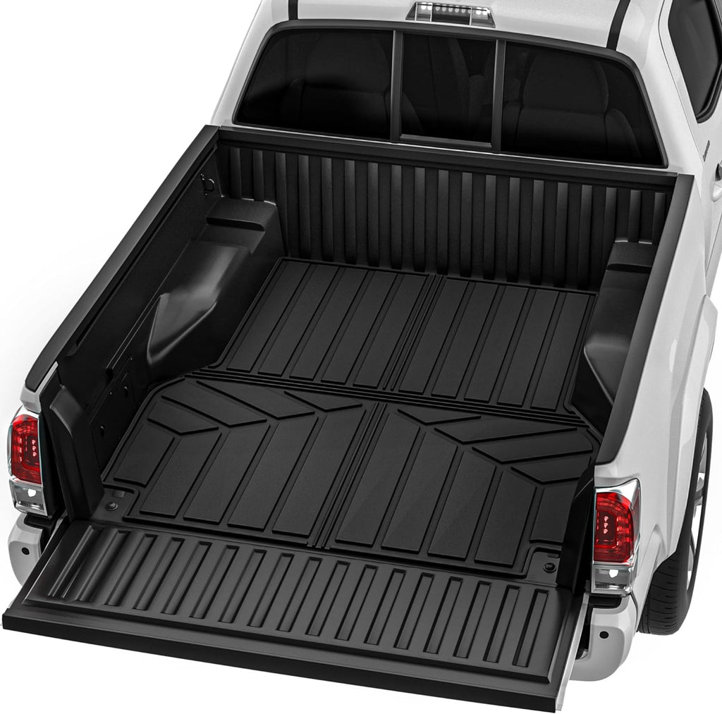 YITAMOTOR® TPE Truck Bed Mat for 2005-2023 Toyota Tacoma Double Cab with 5ft Short Bed 4-Door, Tacoma Accessories, Heavy-Duty Toyota Tacoma Truck Bed Mat, Black