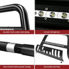 YITAMOTOR® Bull Bar compatible con Nissan Frontier 2005-2021 con barra de luz LED, protector de cepillo de tubo de 3" para camioneta, barra de empuje para parachoques delantero con placa protectora de rejilla