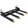 Clamp on Debris Forks to 42" Bucket, Heavy Duty Pallet Fork 2500 lbs Capacity Fit for Loader Bucket Skidsteer Tractor