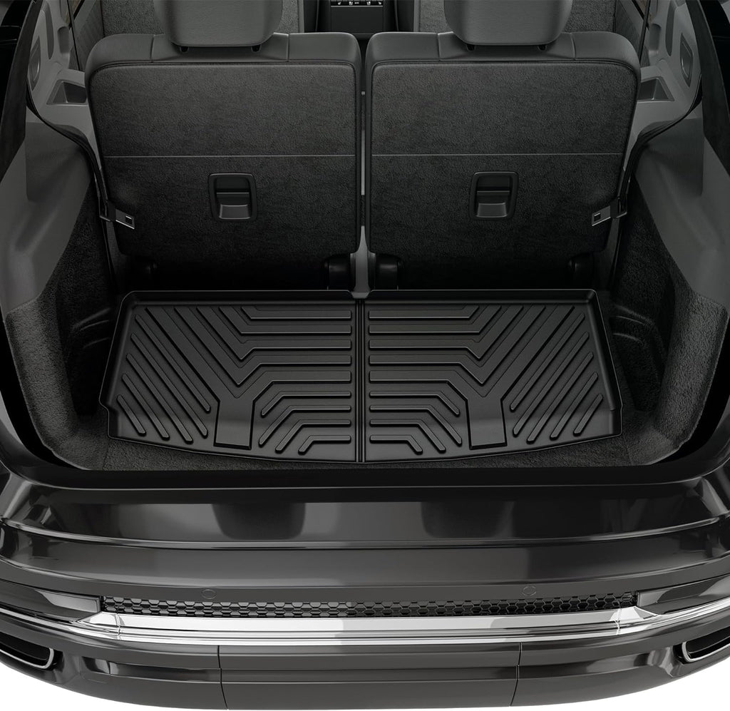 YITAMOTOR® 2022-2024 Jeep Grand Cherokee Floor Mats & Cargo Liner Set, Custom Fit TPE All-Weather 1st & 2nd Row Mats & Trunk Liner, Black (Not for WK or Grand Cherokee L)