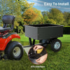 350LB 8 Cubic Feet Steel Dump Cart ATV/UTV Trailer Tow Behind Lawn Black