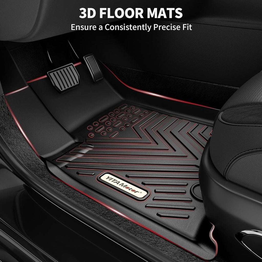 YITAMOTOR® Floor Mats & Cargo Liner Set Fit for Toyota 4Runner 2024, Custom Fit TPE All-Weather Floor Liners 2013-2024 Toyota 4Runner 5 Passenger Model w/o Sliding Rear Tray, Balck