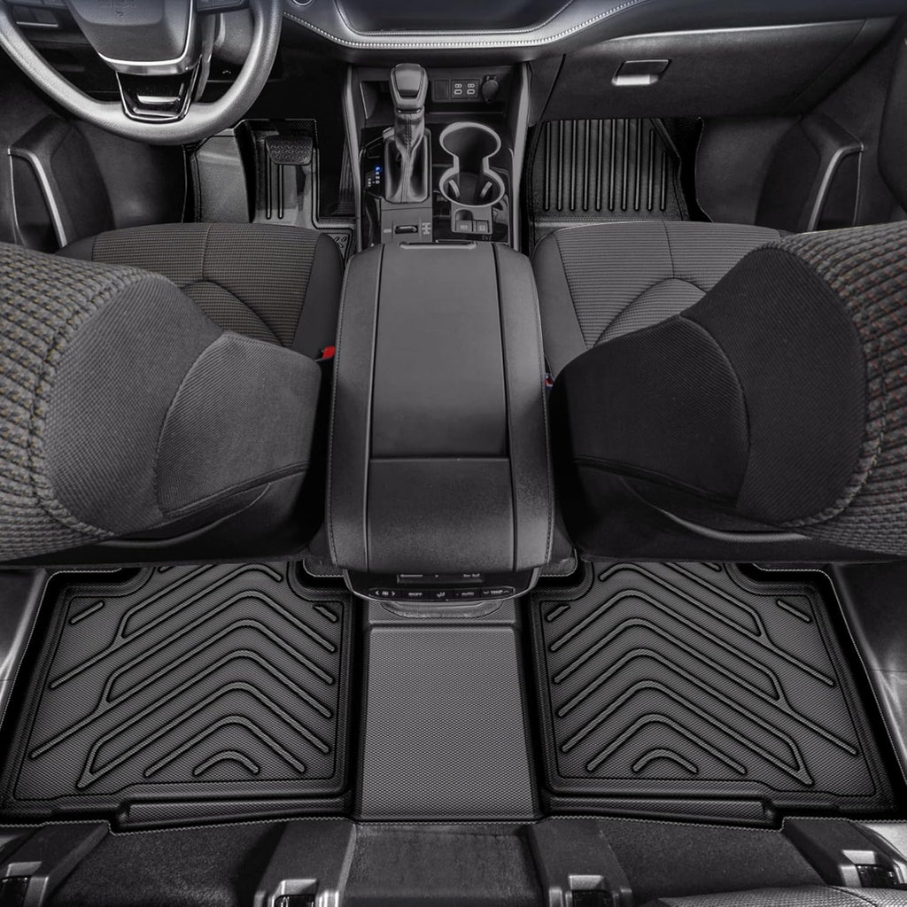 YITAMOTOR® All-Weather Floor Mats & Cargo Mats for 2020-2024 Kia Telluride, Custom Fit TPE Trunk & Floor Liners for 7 & 8 Seat Models, Heavy Duty Waterproof Car Mats, Black