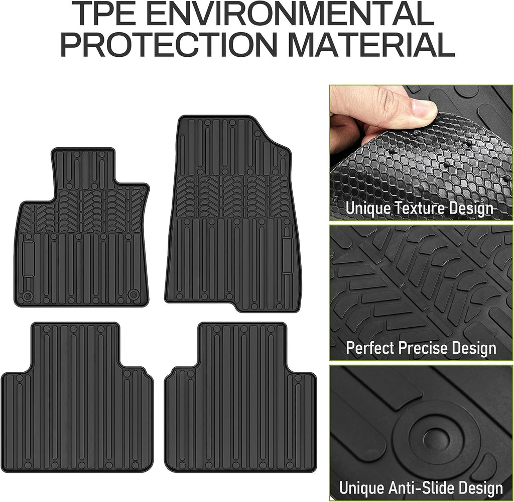 YITAMOTOR® Floor Mats For 2018-2022 Honda Accord All-Weather Waterproof Liners 3pcs