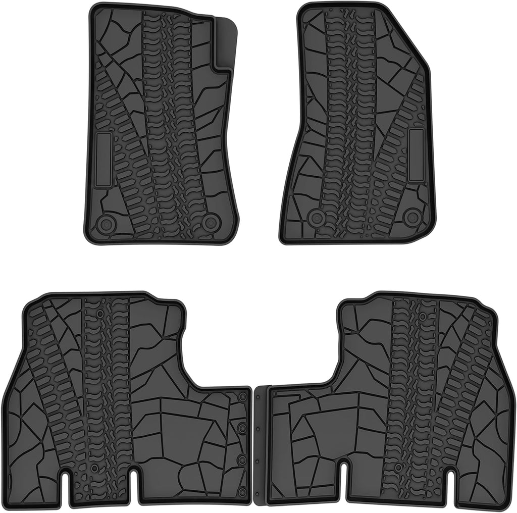 YITAMOTOR® Tapetes 2D compatibles con Jeep Wrangler JL 2018-2024, revestimientos para todo clima, 3 piezas