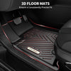 YITAMOTOR® TPE All-Weather Floor Mats for 2021-2023 Hyundai Santa Fe 5-Seater, Front & Rear Row Liners, Black