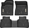 YITAMOTOR® All-Weather Floor Mats for 2021-2024 Nissan Rogue, TPE 1st & 2nd Row Car Floor Liners, Slush Protection, Black