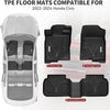 YITAMOTOR® Custom Fit All-Weather Floor Mats for 2022-2024 Honda Civic (Not for Coupe Models), TPE 1st & 2nd Row Car Liners Set