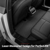 YITAMOTOR® Full Cover All-Weather Floor Mats for 2024 Tesla Model 3 Highland, Front, Rear & Cargo Mats, TPE Model 3 Accessories