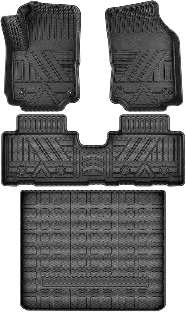 YITAMOTOR® Cargo Liner Floor Mats for 2018-2024 Chevrolet Equinox, 4-Piece Set (No Rear Subwoofer)