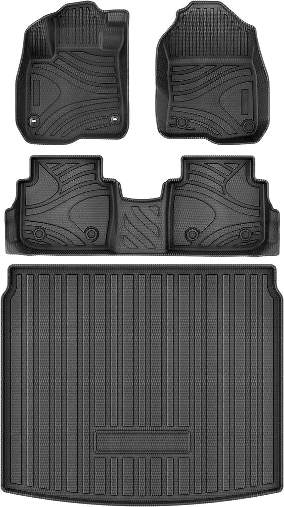 YITAMOTOR® Alfombrillas para Honda CR-V 23-24 Delantero Trasero Revestimiento de Carga Goma TPE Impermeable 4 Piezas