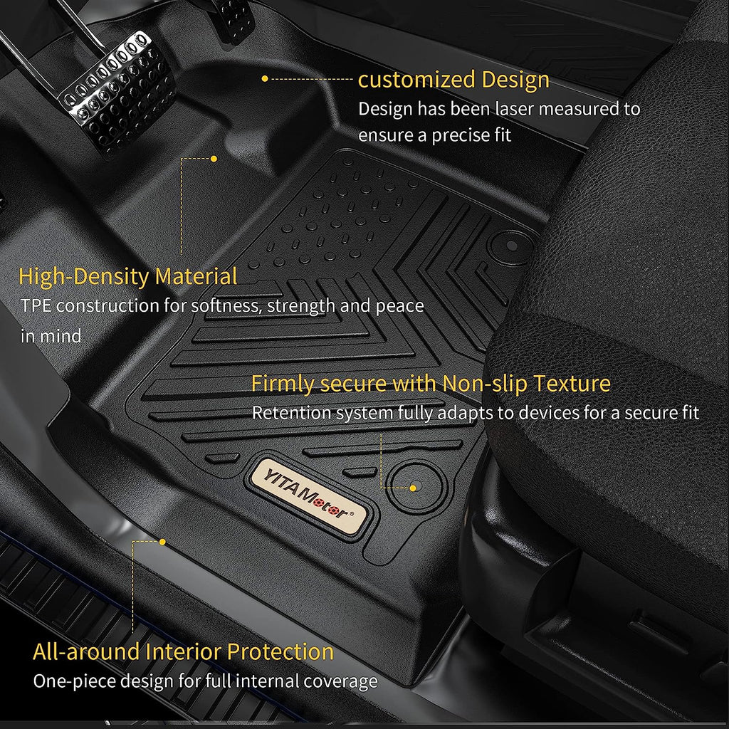 YITAMOTOR® Floor Mats for 2018-2023 Chevrolet Equinox Front Rear Cargo Liner Rubber 4pcs