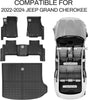 YITAMOTOR® Custom Fit Floor Mats & Cargo Liners for 2022-2024 Jeep Grand Cherokee (Non L or WK), Black TPE All-Weather 1st & 2nd Row Floor Mats and Trunk Full Liner Set