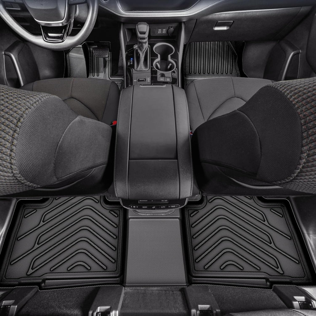 YITAMOTOR® Custom Fit Floor Mats & Cargo Liners for 2022-2024 Jeep Grand Cherokee (Non L or WK), Black TPE All-Weather 1st & 2nd Row Floor Mats and Trunk Full Liner Set