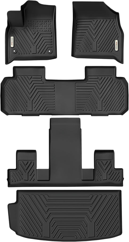 YITAMOTOR® Floor Mats & Cargo Liners Fit for 2018-2023 Chevrolet Traverse 7 Seats & 2024 Traverse Limited, Custom Fit All-Weather TPE Rubber Car Mats Liners Chevrolet Traverse Accessories