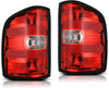 YITAMOTOR® Rear Tail light Tail Lamp With Bulb & Harness For 2007-2013 Chevy Silverado 1500/2500HD/3500HD,2014 Silverado 2500 HD/3500 HD,12-14 GMC Sierra 2500HD,07-14 Sierra 3500HD-Pair